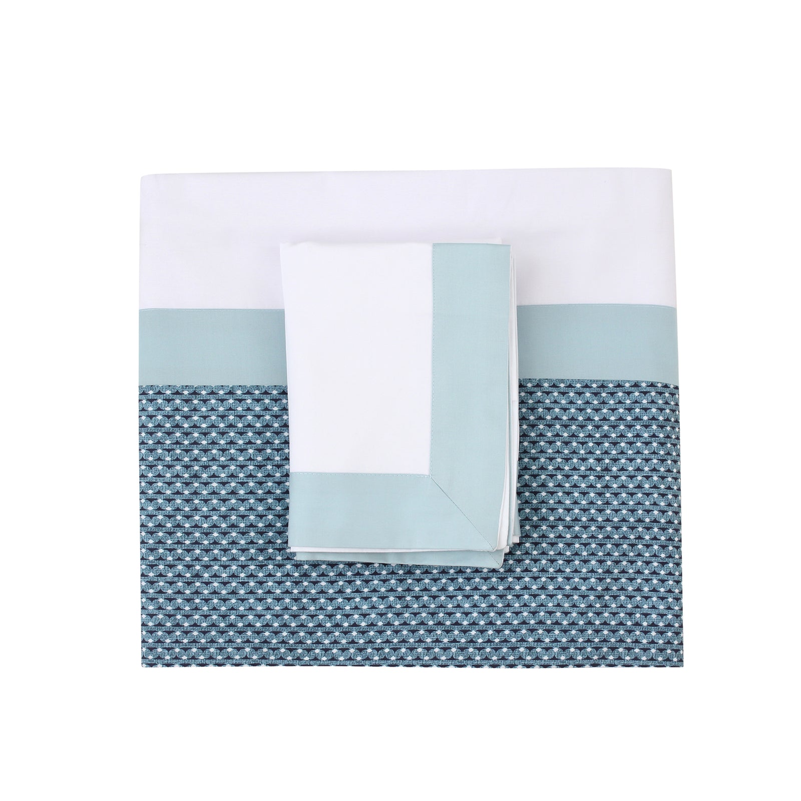 Blue Waves Sheet + Pillowcases