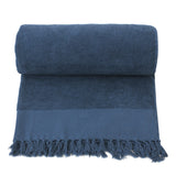 Navy Plain Beach Towel