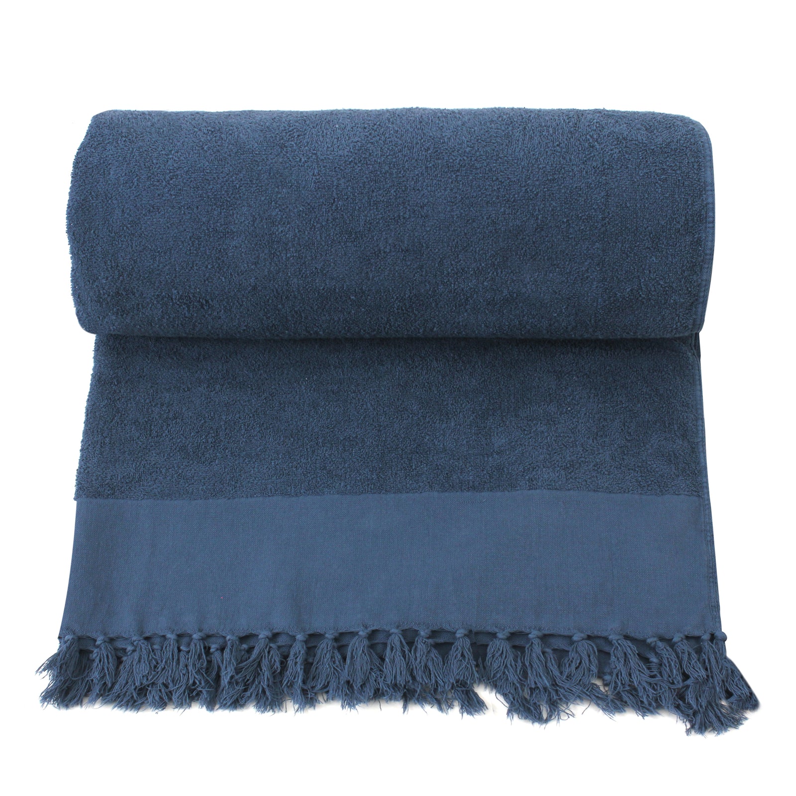 Navy Plain Beach Towel