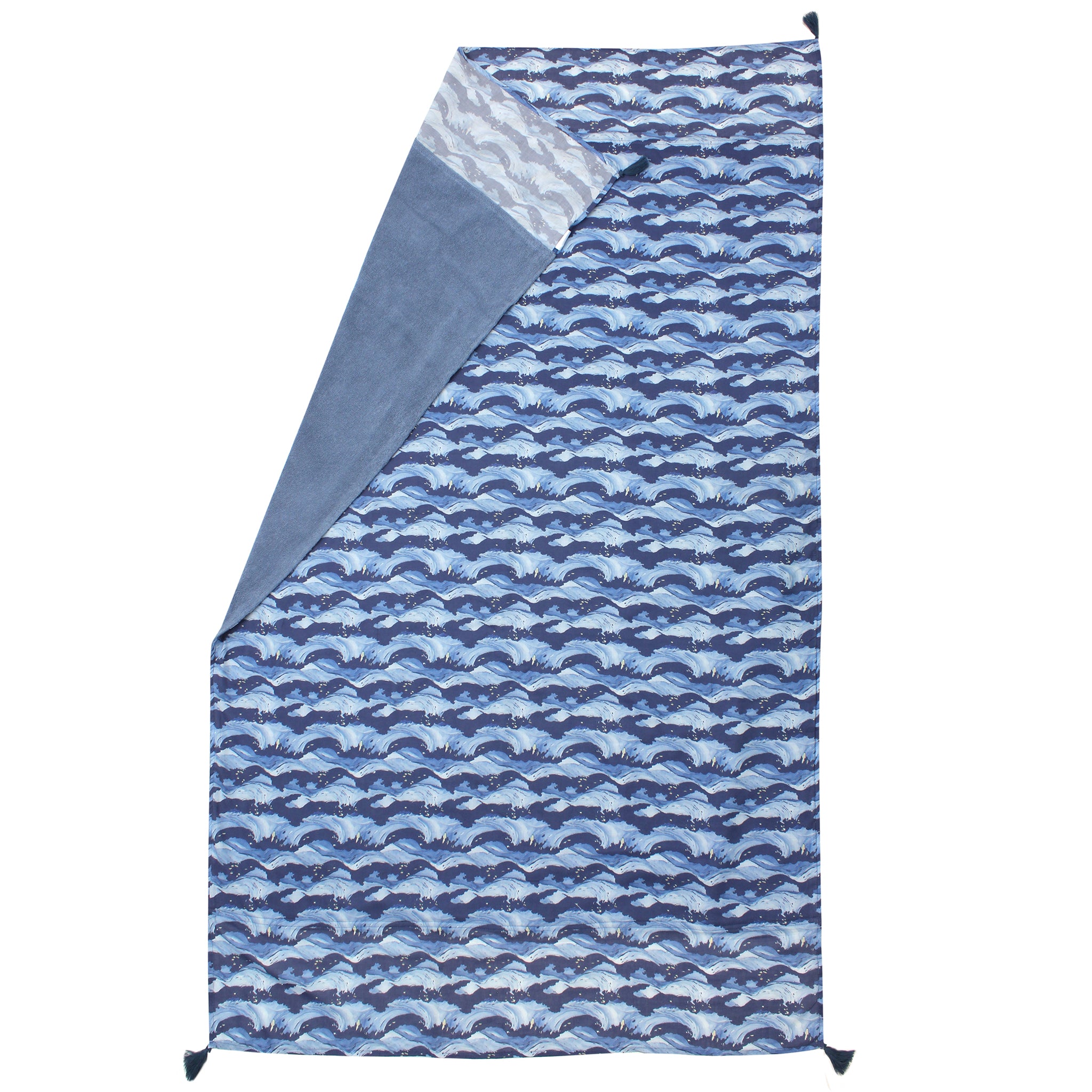 Deep Waves Printed Beach Towel
