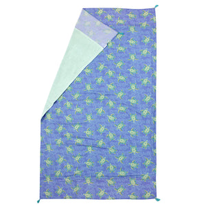 Azure Turtle Printed Beach Towel