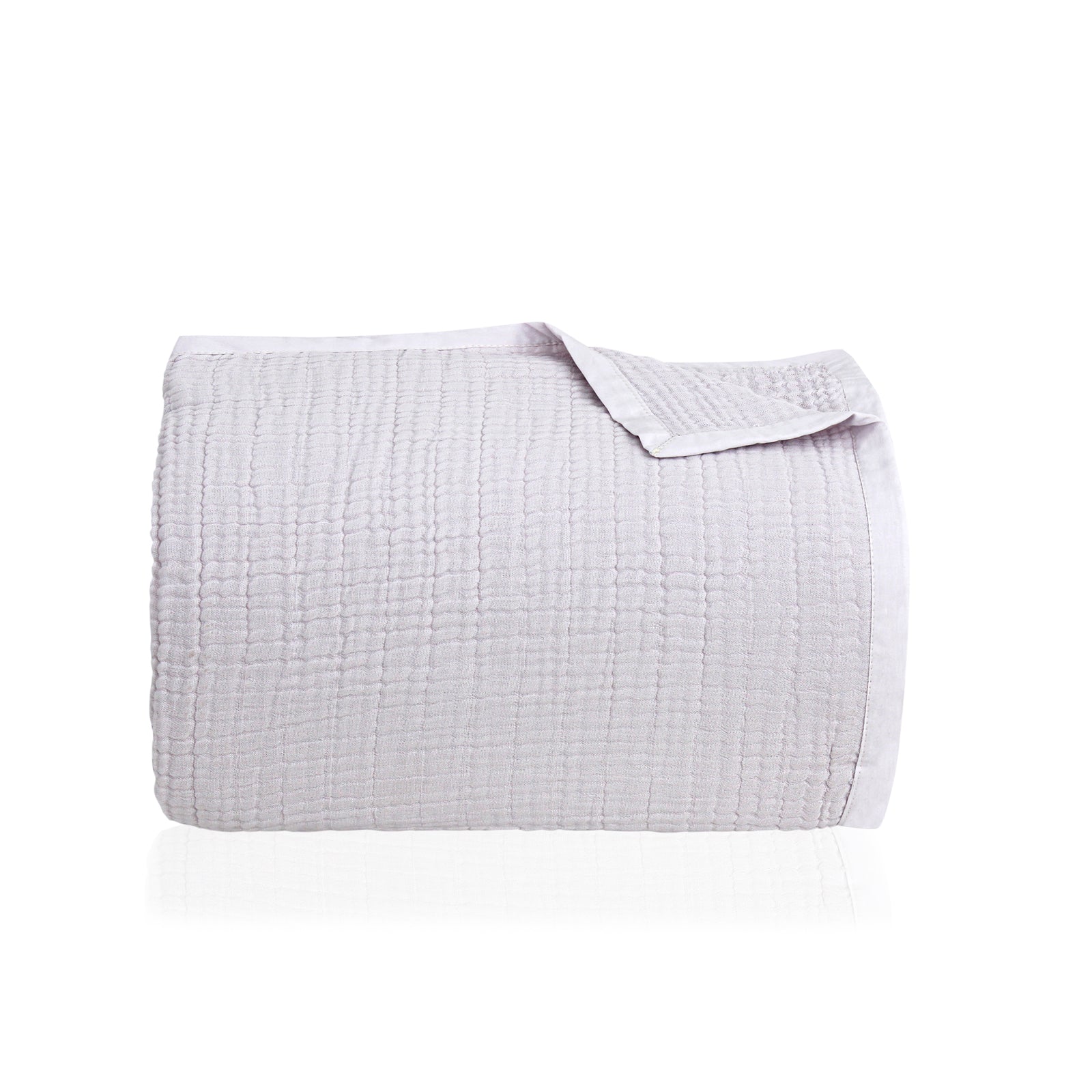 Lilac Cotton Muslin Bedspread