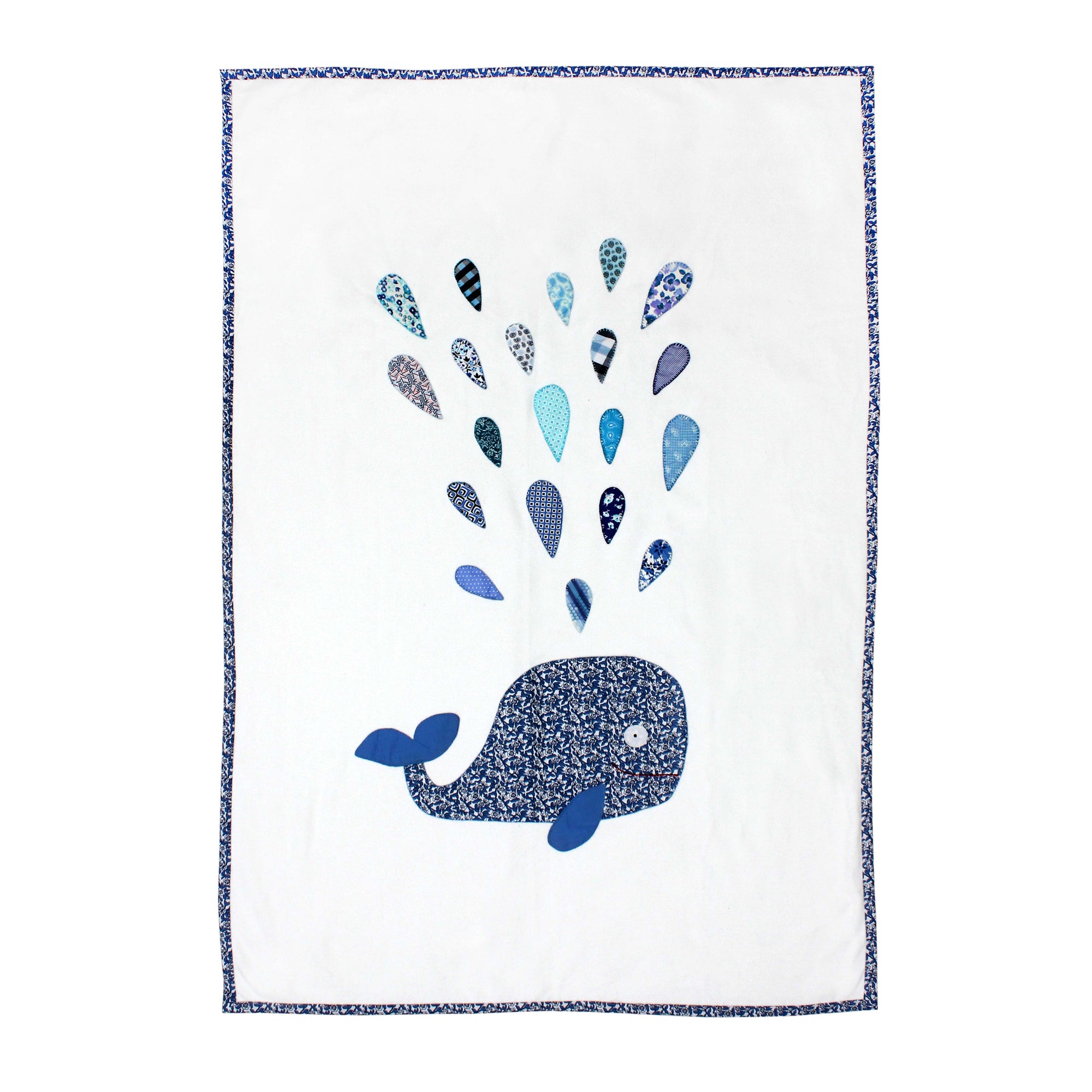 Whale Baby Blanket (Blue)