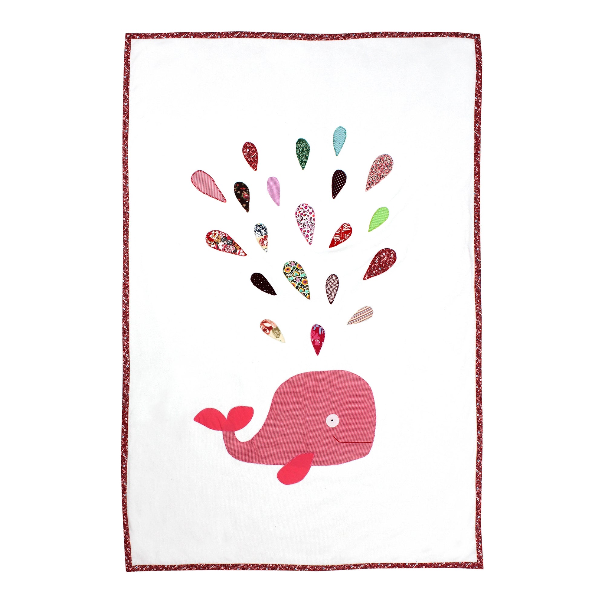 Whale Baby Blanket (Pink)