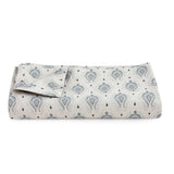 Blue Ikat Linen Tablecloth