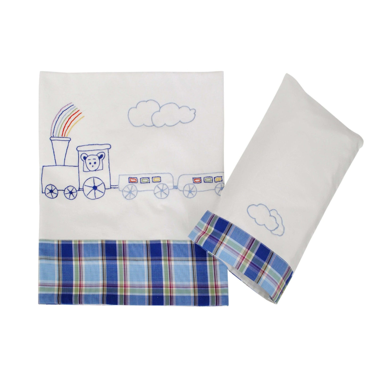 Teddy Train Baby Sheet Set