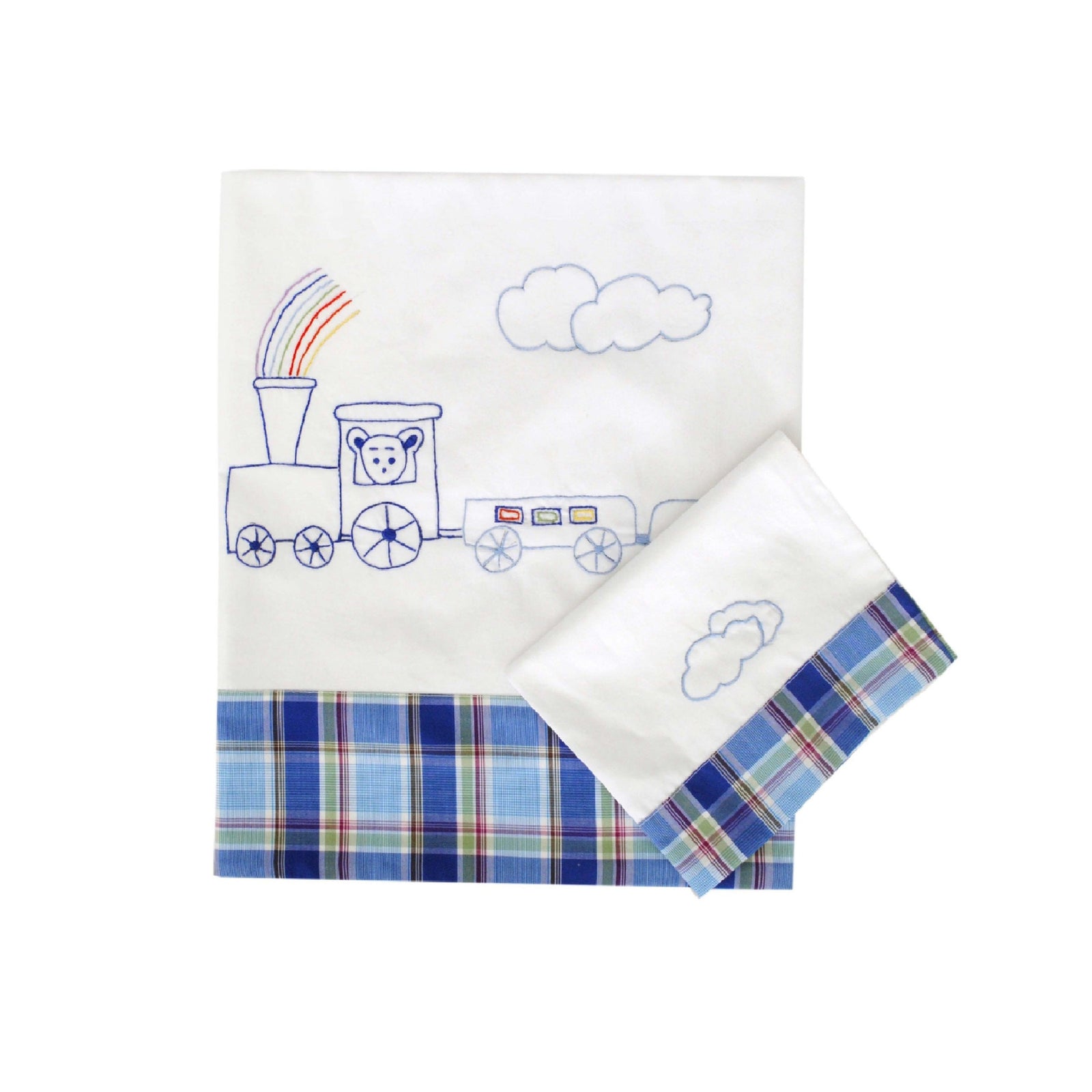 Teddy Train Baby Sheet Set