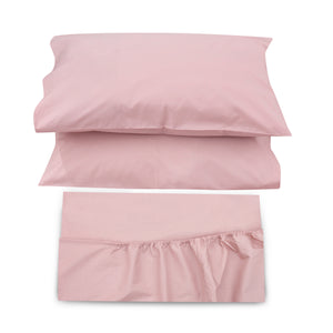 Dusty Pink Fitted Sheet + Pillowcases (350 TC)