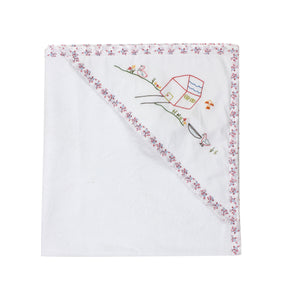 The Farm Hooded Baby Towel (Pink)