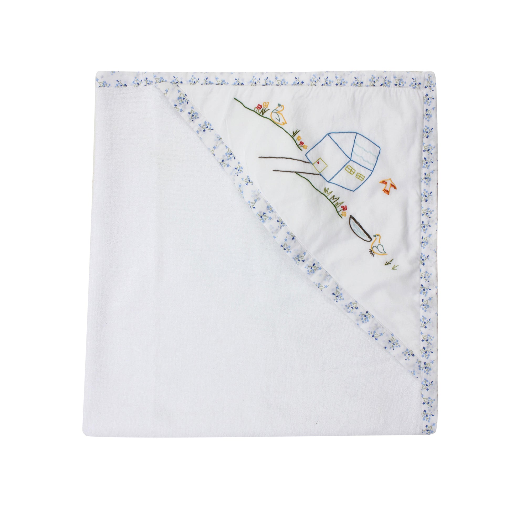 The Farm Hooded Baby Towel (Blue)