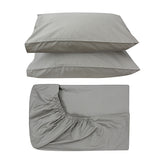 Khaki Fitted Sheet + Pillowcases (400 TC)