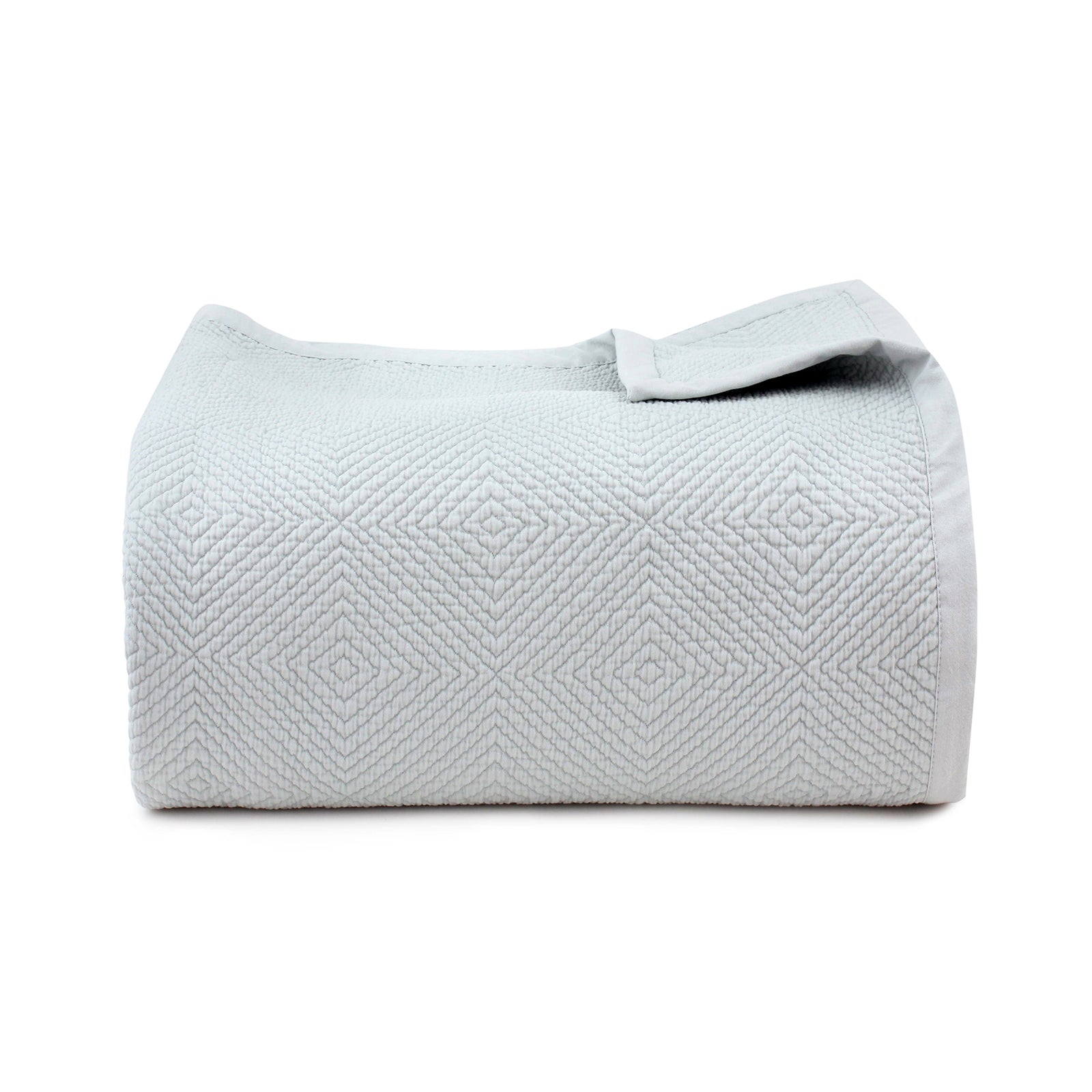 Light Grey Geometric Bedspread