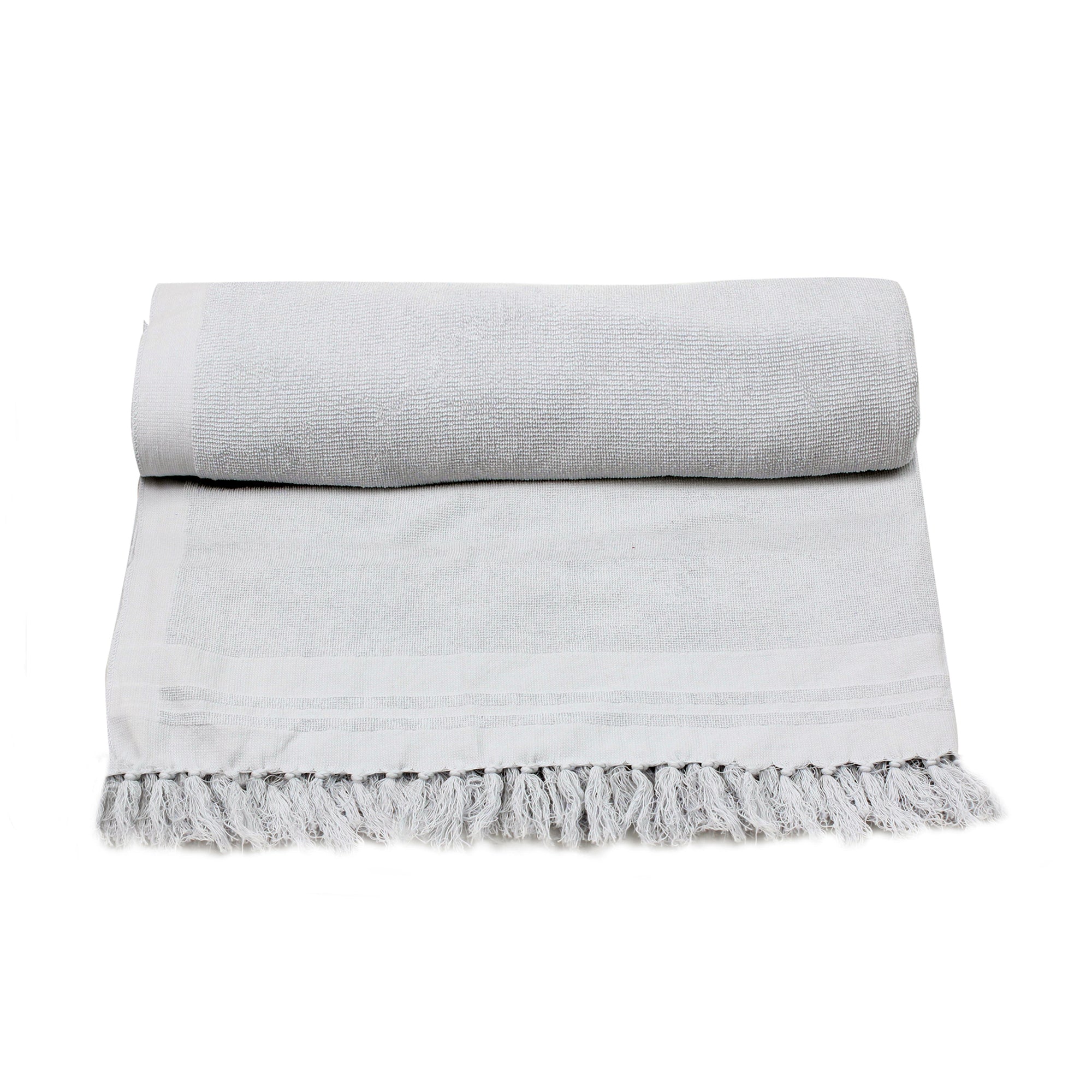 Grey Plain beach towel