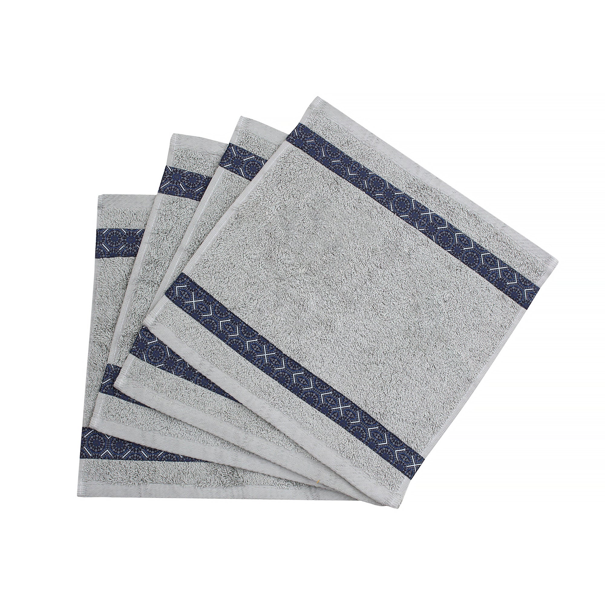 Kaleidoscope Guest Towel Set (Grey)