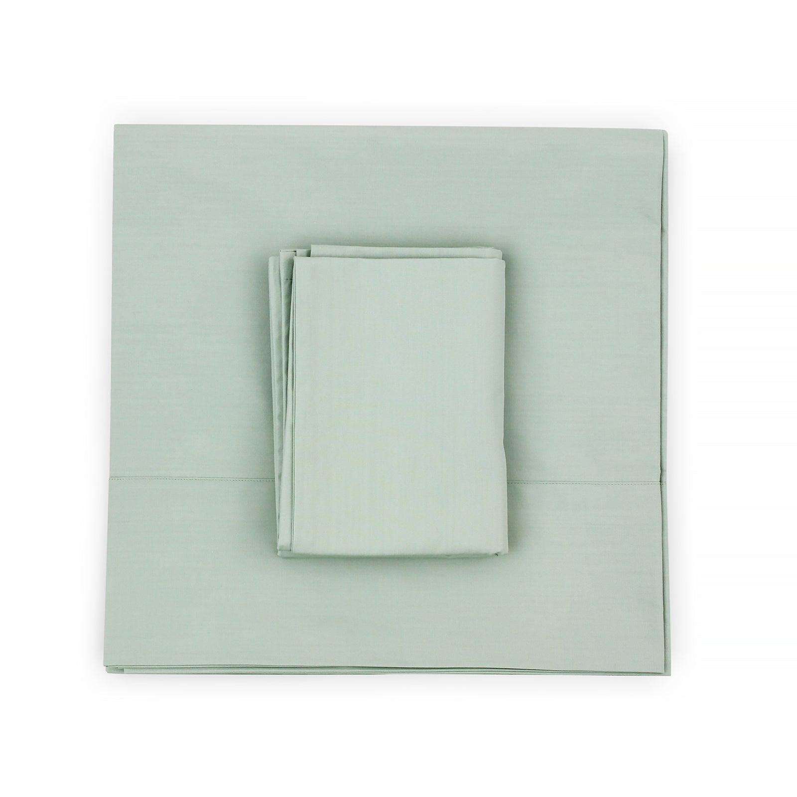 Jade Green Flat Sheet + Pillowcases (350 TC)