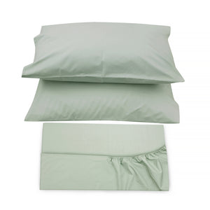 Jade Green Fitted Sheet + Pillowcases (350 TC)