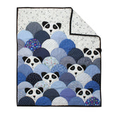 Panda Patchwork Quilt (Blue)
