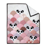 Panda Patchwork Quilt (Pink)
