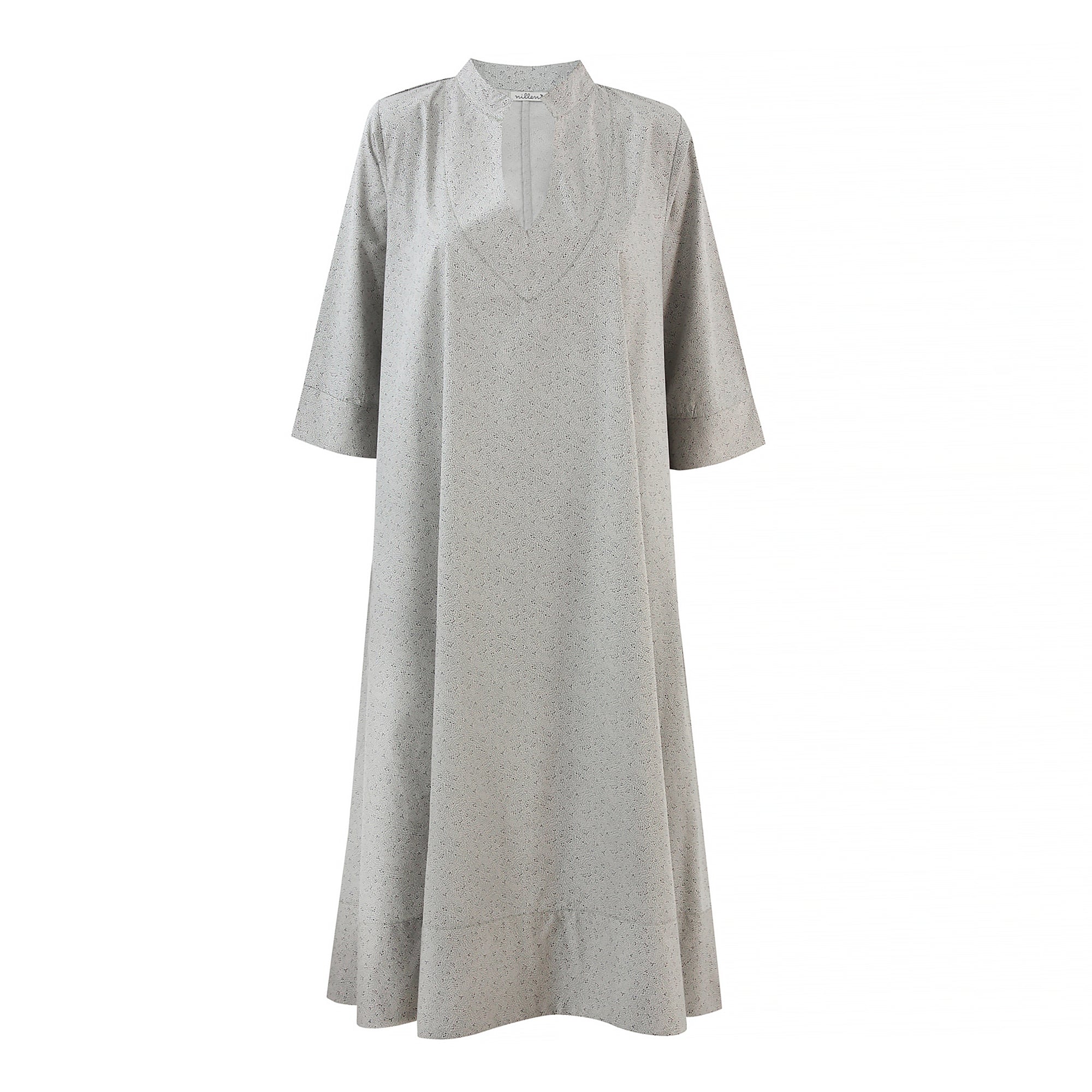 Grey Speckled Kaftan Dress