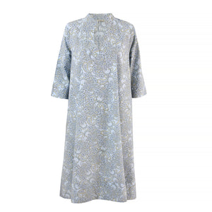 Blue Paisley Kaftan Dress
