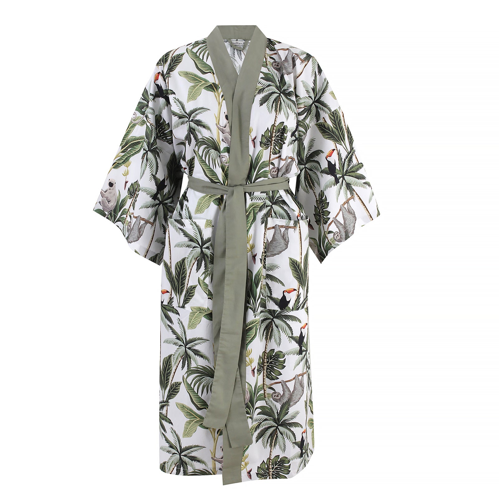 Green Jungle Classic Cotton Kimono