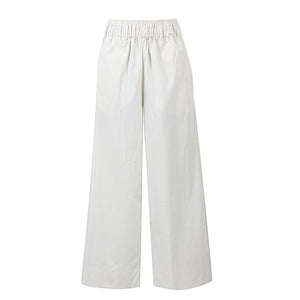 Cropped Wide Leg Pants (Off-White)