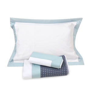 Blue Arabesque Sheet + Pillowcases
