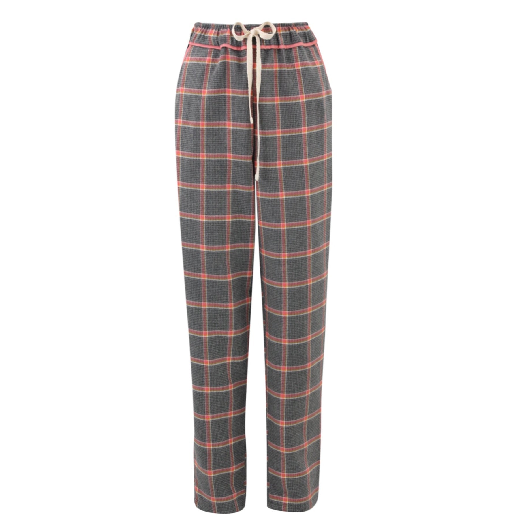 Coral/Grey Checkered Pyjama Pants
