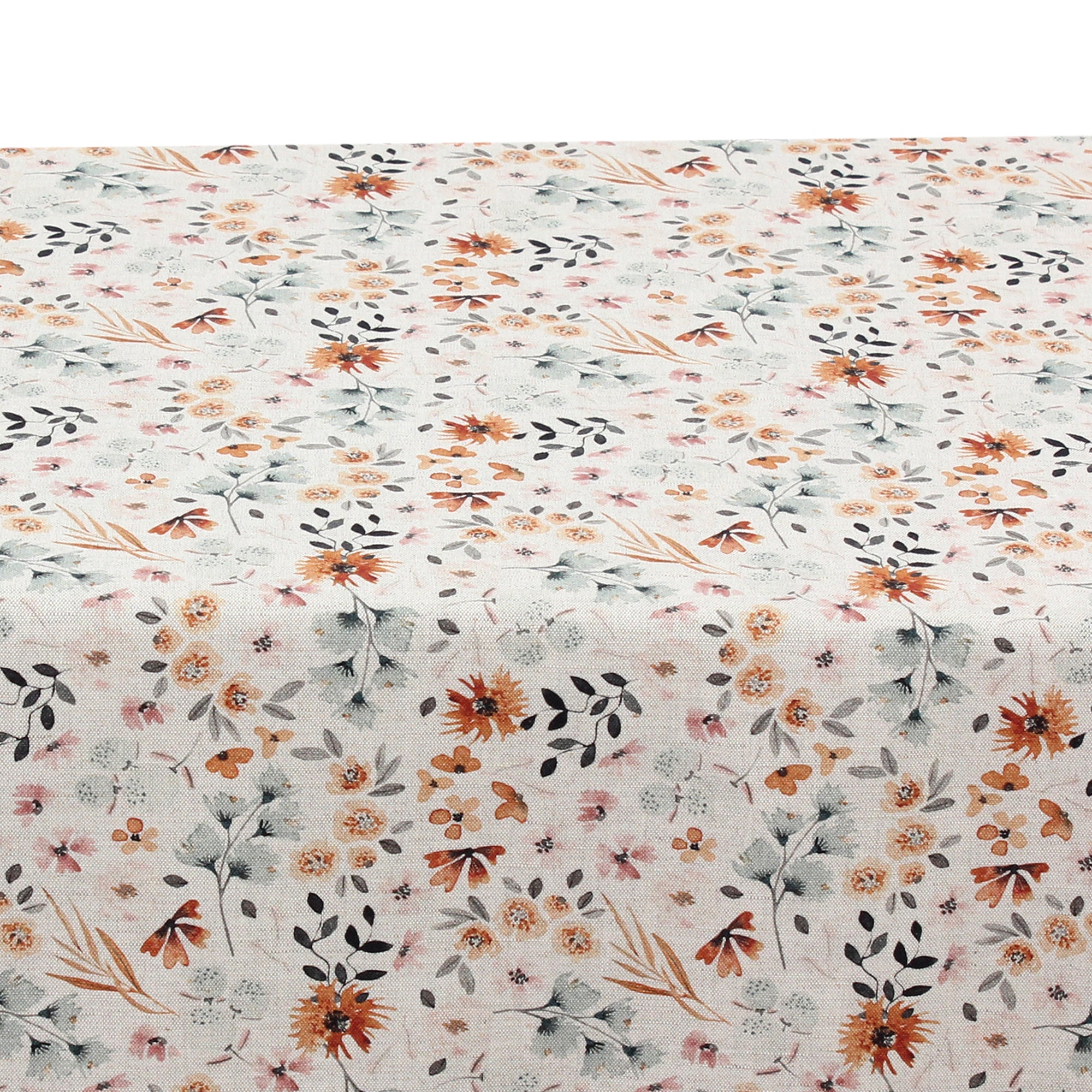 Autumn Flowers Linen Tablecloth