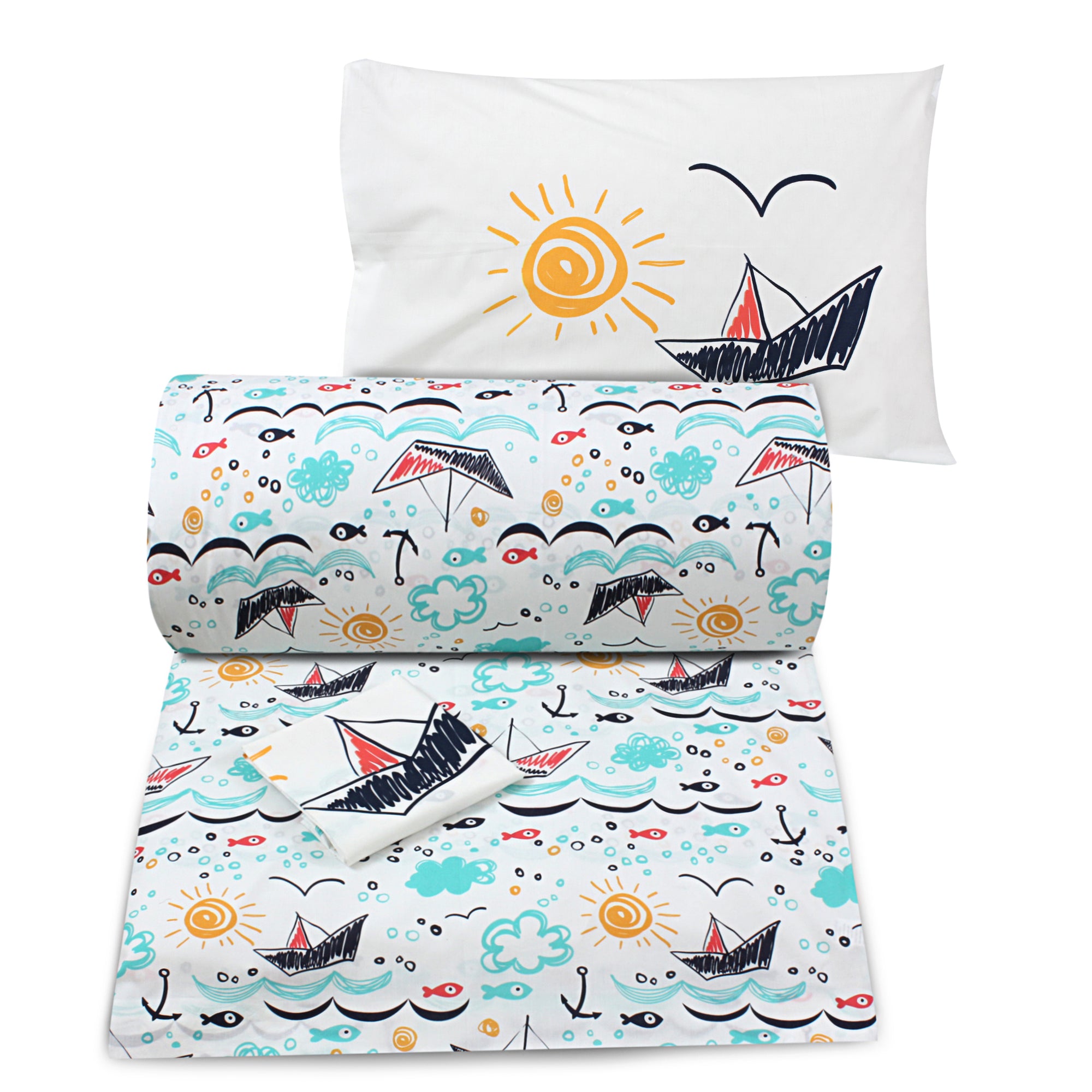 Beach Sketch Printed Duvet + Pillowcases