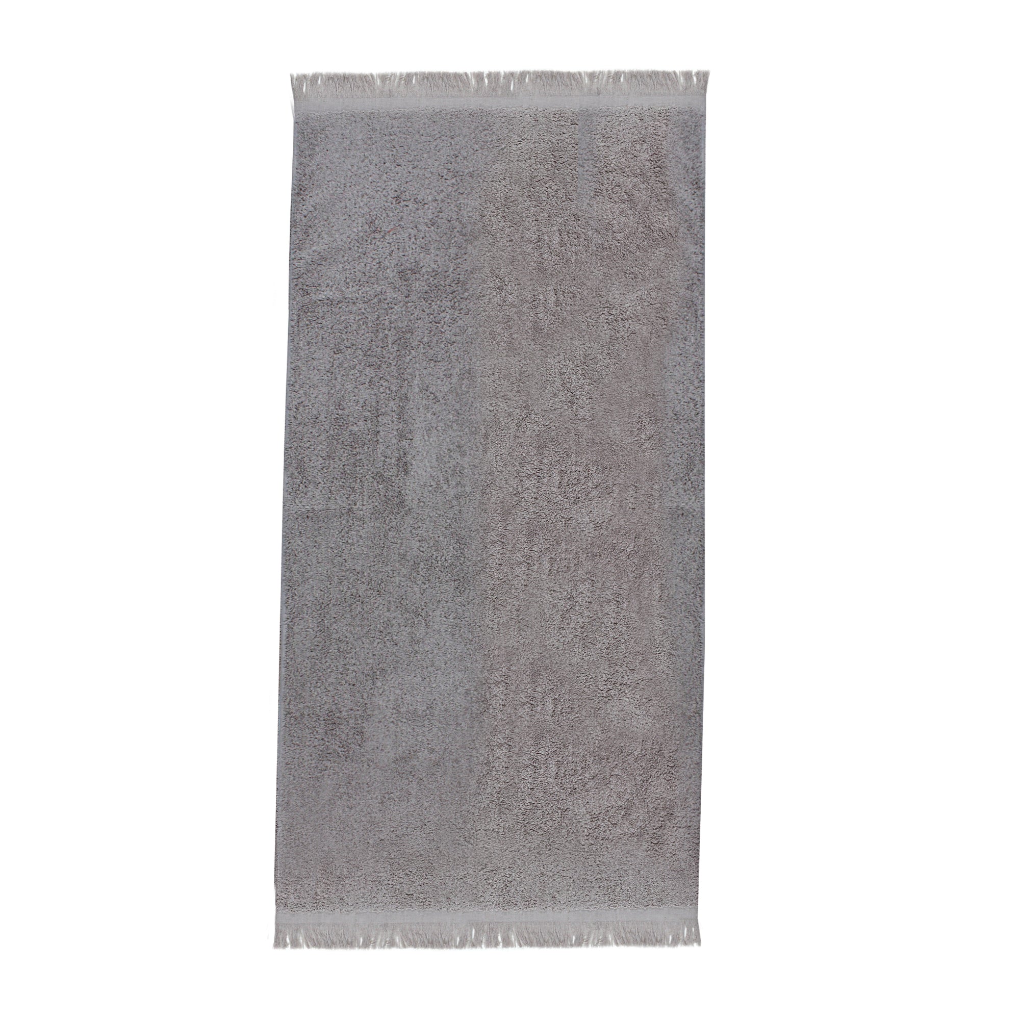 Stone Grey Fringe Bath Towel Set
