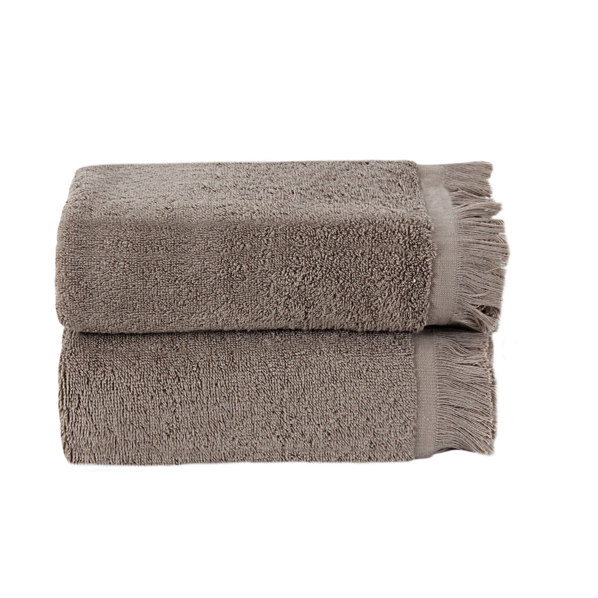 Biscotti Beige Fringe Face Towel Set