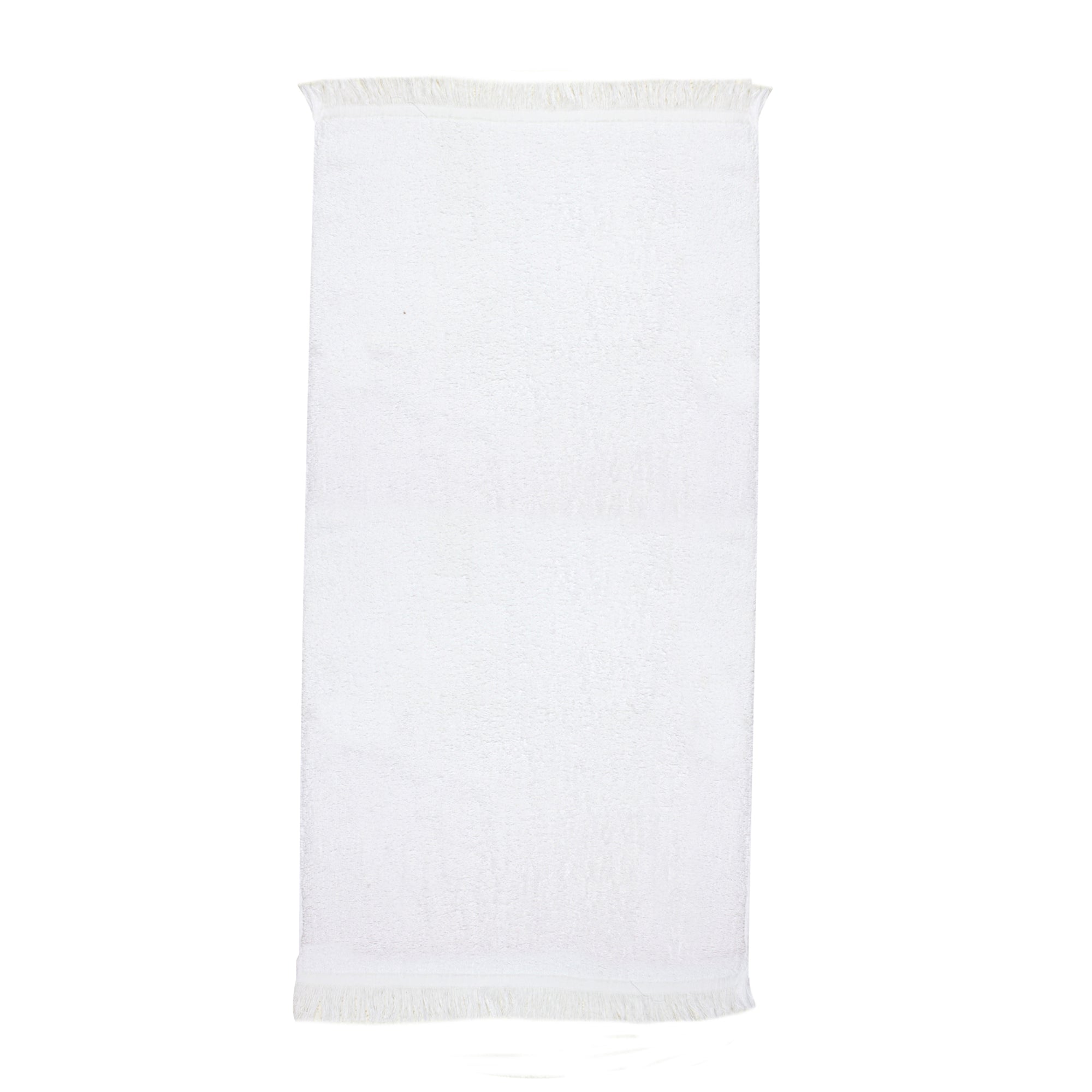 Frost White Fringe Bath Towel Set