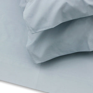 Powder Blue Flat Sheet + Pillowcases (350 TC)