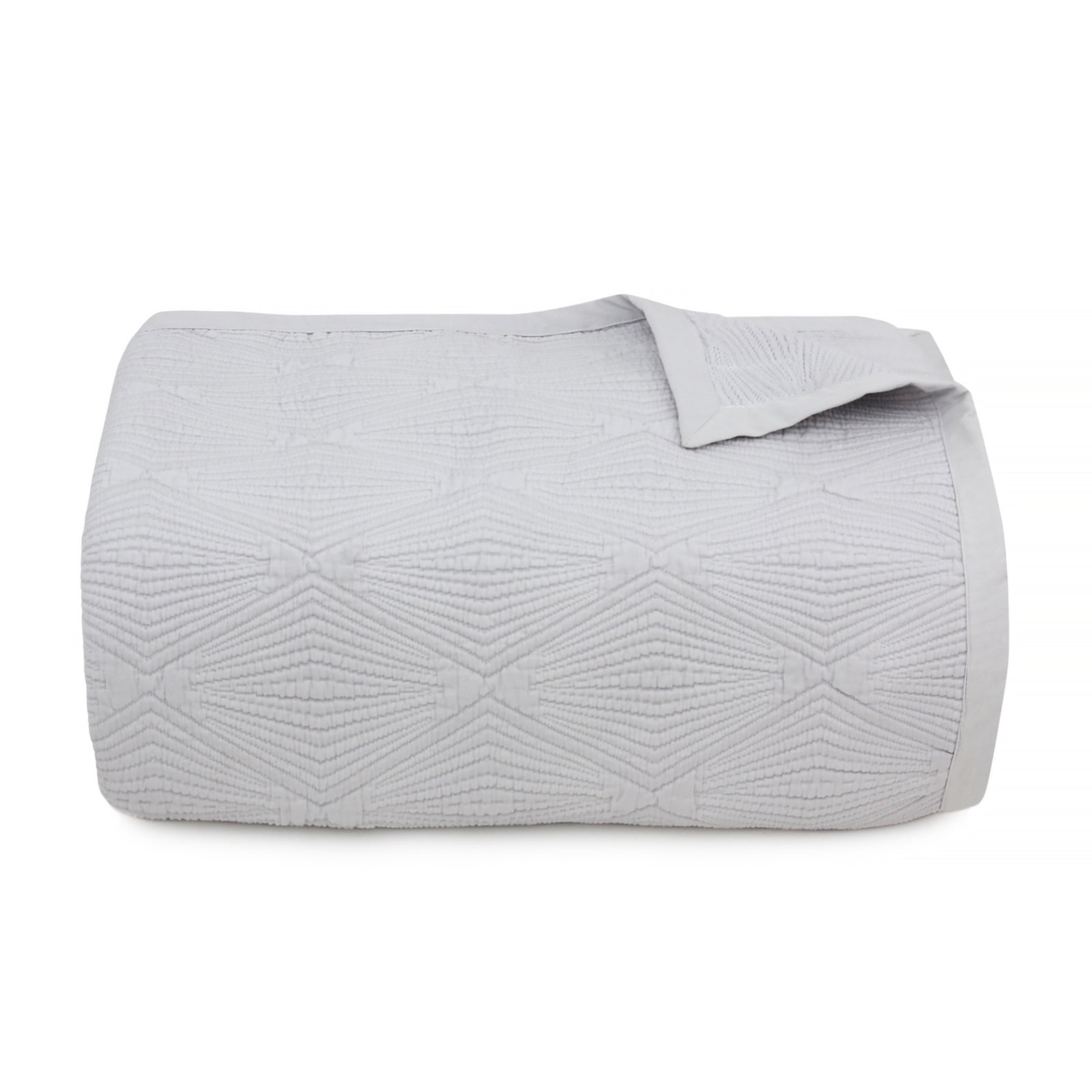 Light Grey Diamond Jacquard Bedspread