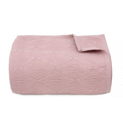 Dusty Pink Diamond Jacquard Bedspread
