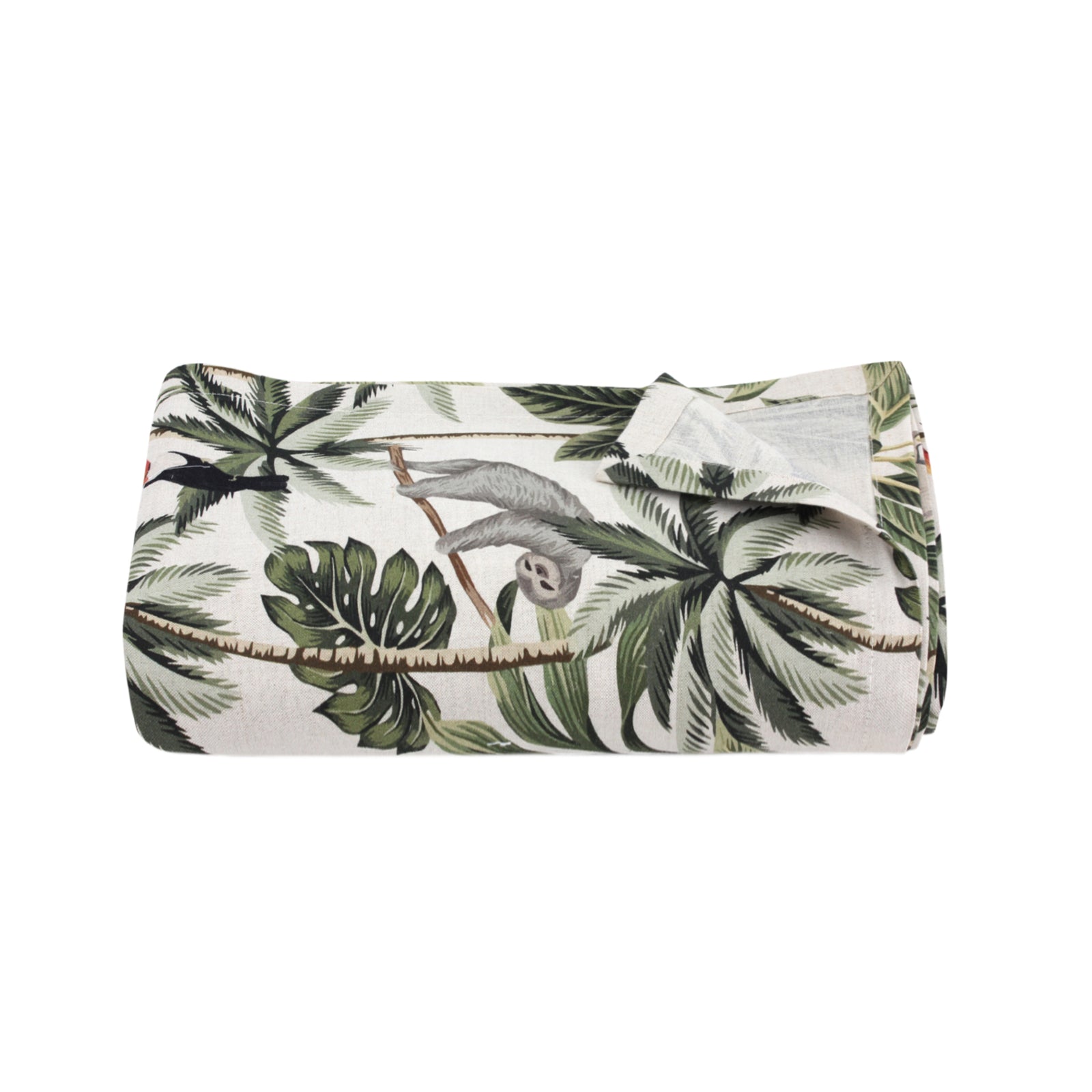 Green Jungle Linen Tablecloth