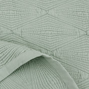 Jade Green Diamond Jacquard Bedspread