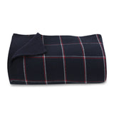 Navy/Red Checkered Throw Blanket