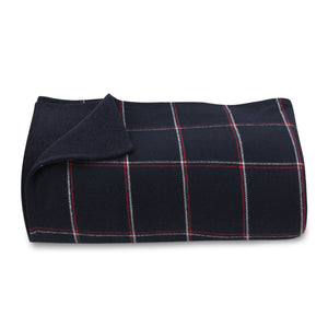 Navy/Red Checkered Throw Blanket