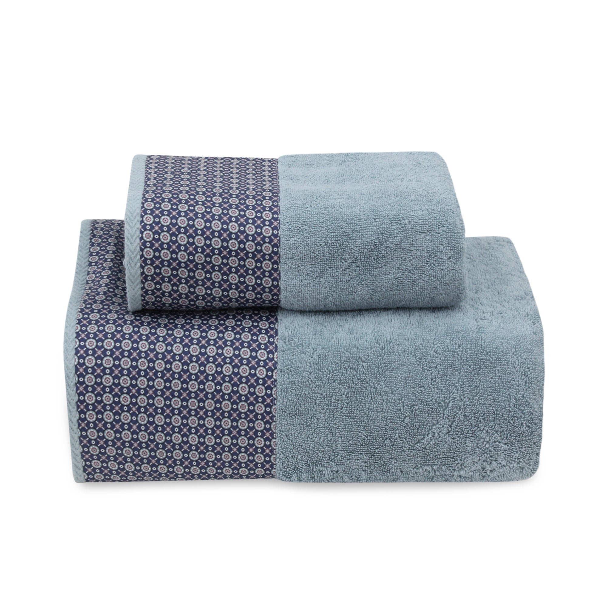 Arabesque Bath Towel Set (Blue)