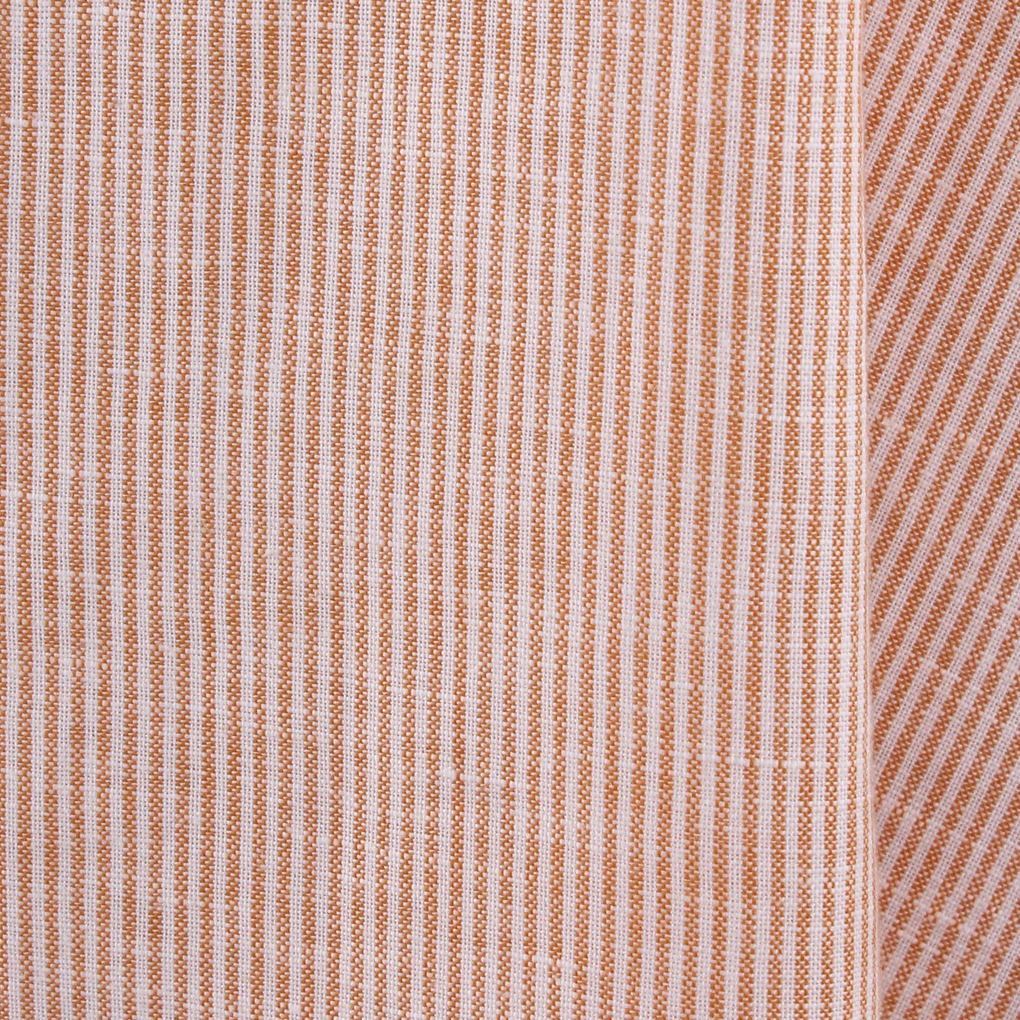 Orange Striped Linen Kaftan Dress