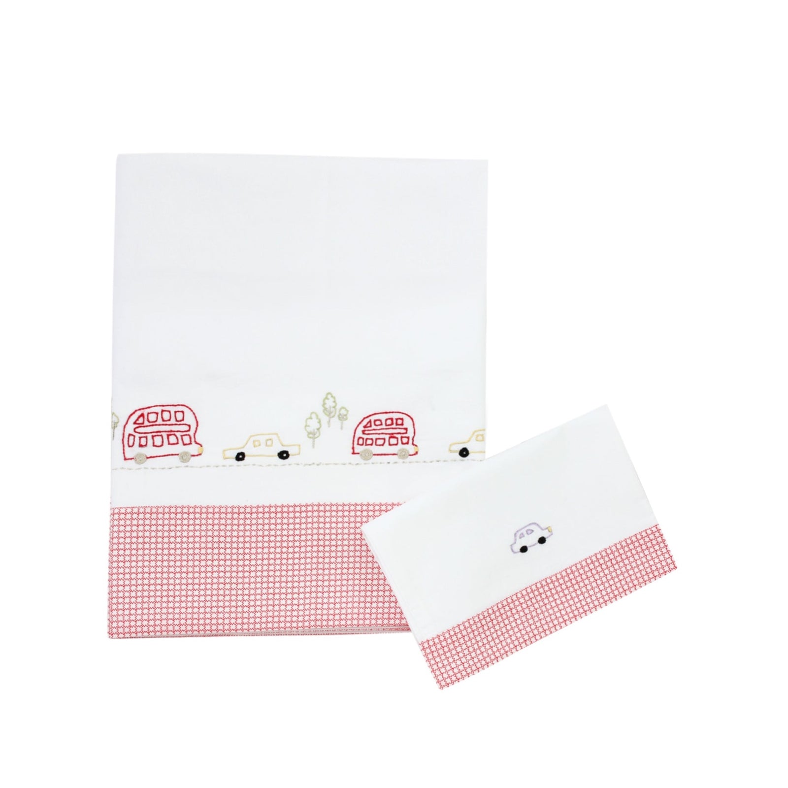 Red Bus Baby Sheet Set