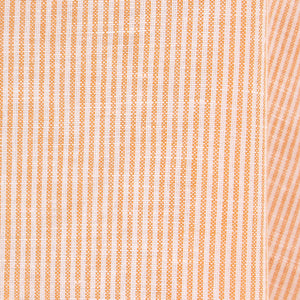 Bright Orange Striped Linen Kaftan Dress