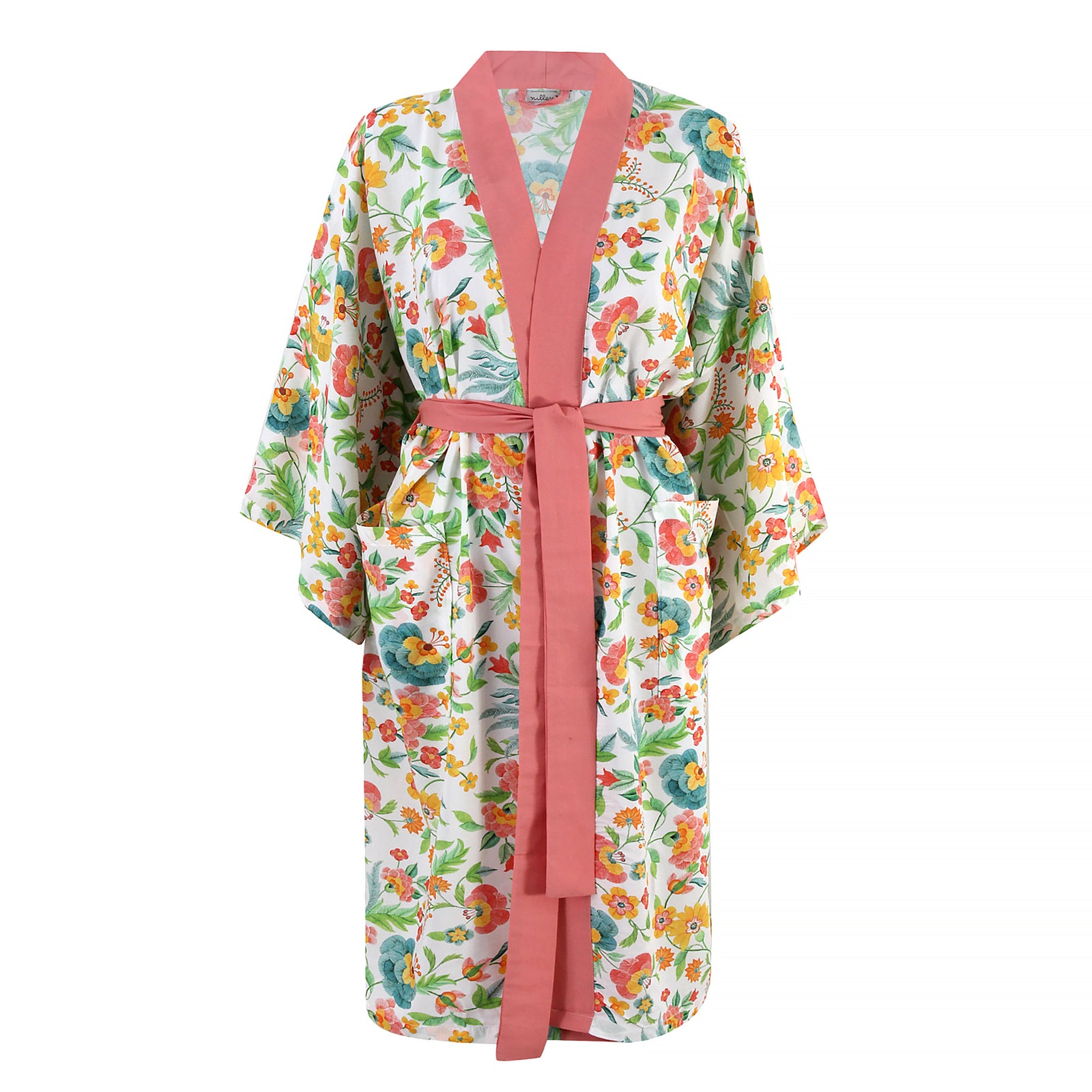 Turquoise Aasha Classic Cotton Kimono