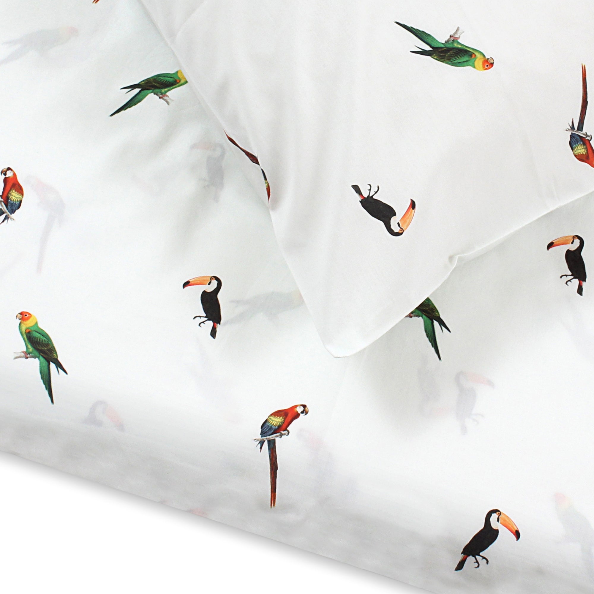 Parrots Printed Duvet + Pillowcases
