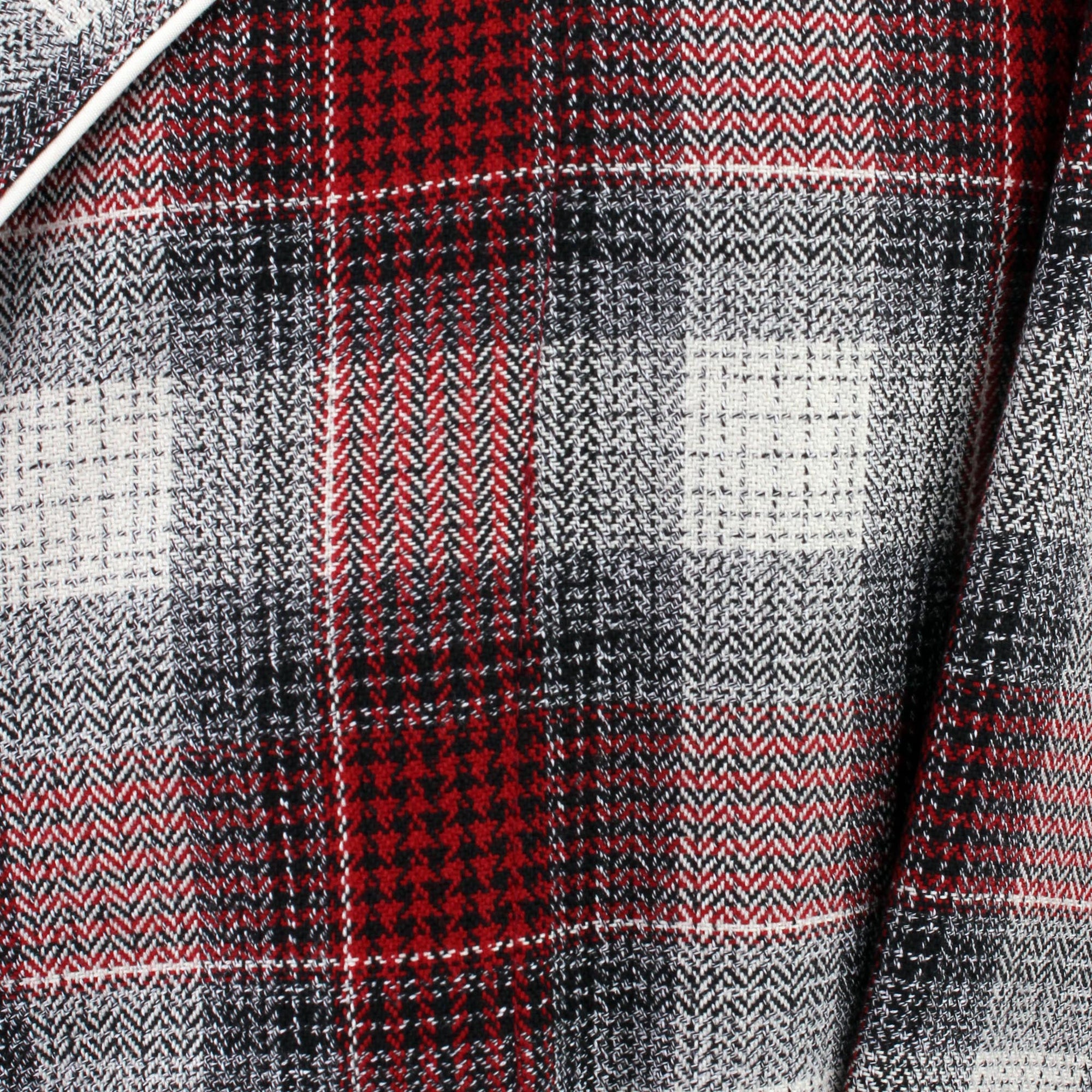 Unisex Red/Off-White Checkered Robe