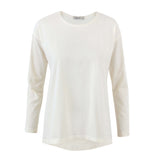 Off-White Round Neck Long Sleeve Top