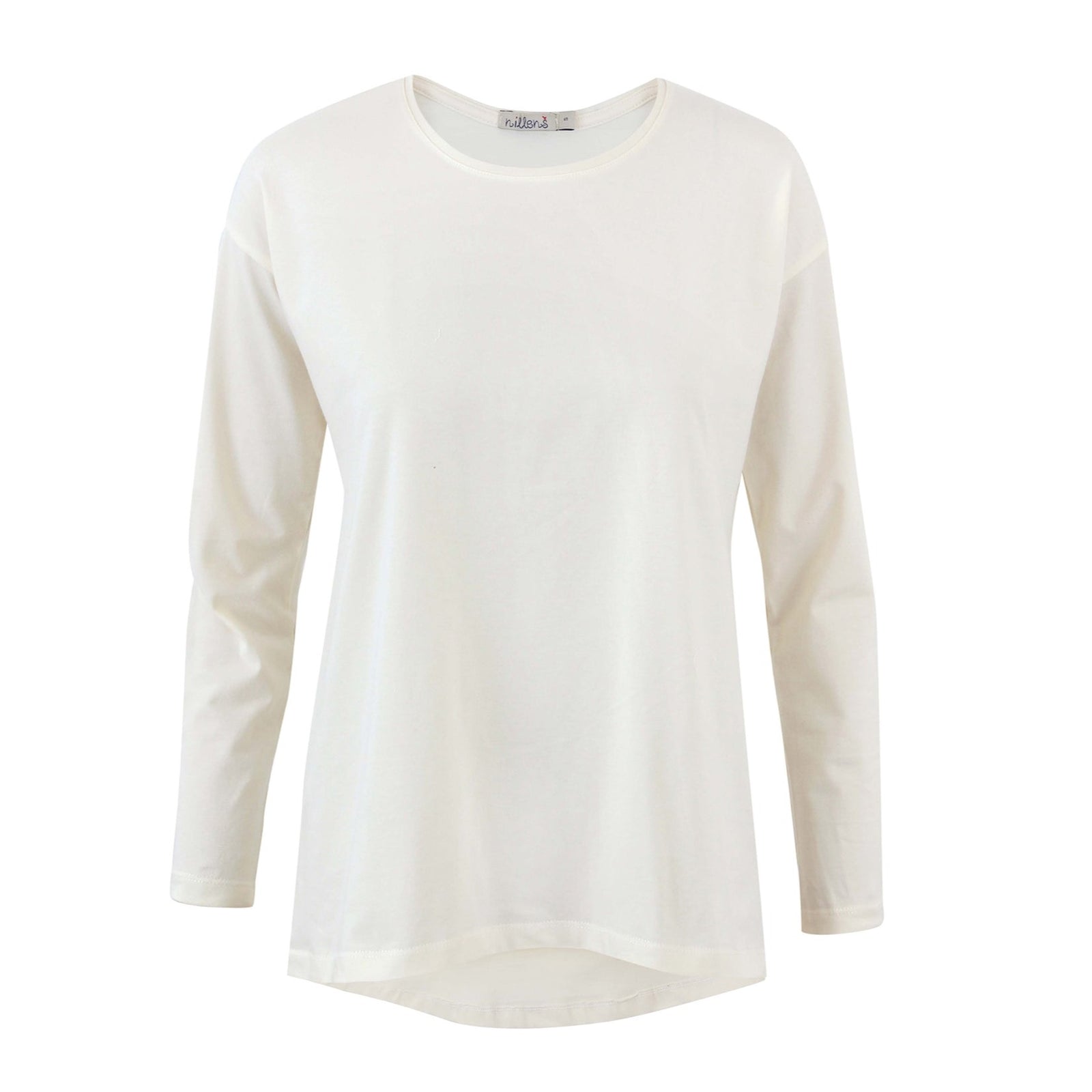 Off-White Round Neck Long Sleeve Top