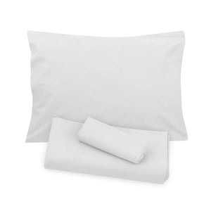 White Flat Sheet + Pillowcases (350 TC)